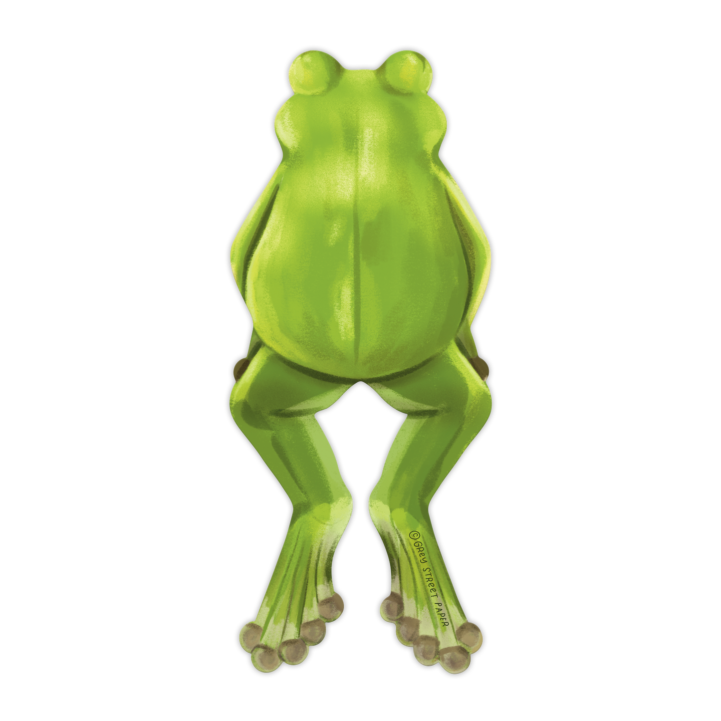 Grey Street Paper - Frog Die-Cut Bookmark