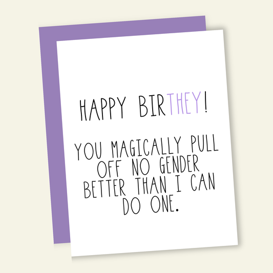That’s So Andrew - Happy Birthey - Non-binary Gay Pride Birthday Greeting Card
