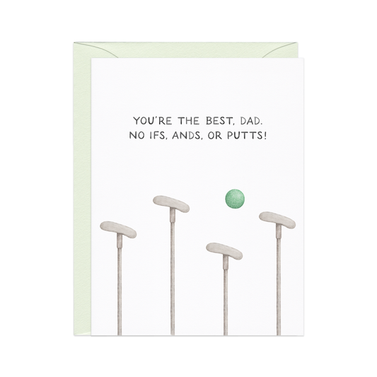 Amy Zhang - No Ifs, Ands, Or Putts — Golf Pun Father's Day Card