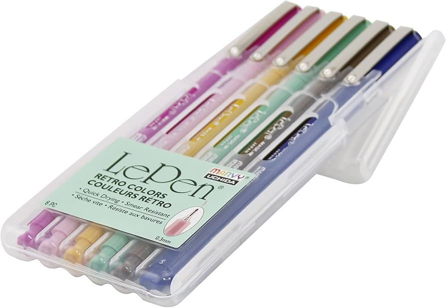 Earth Tones - Le Pen - Set of 6 With Case
