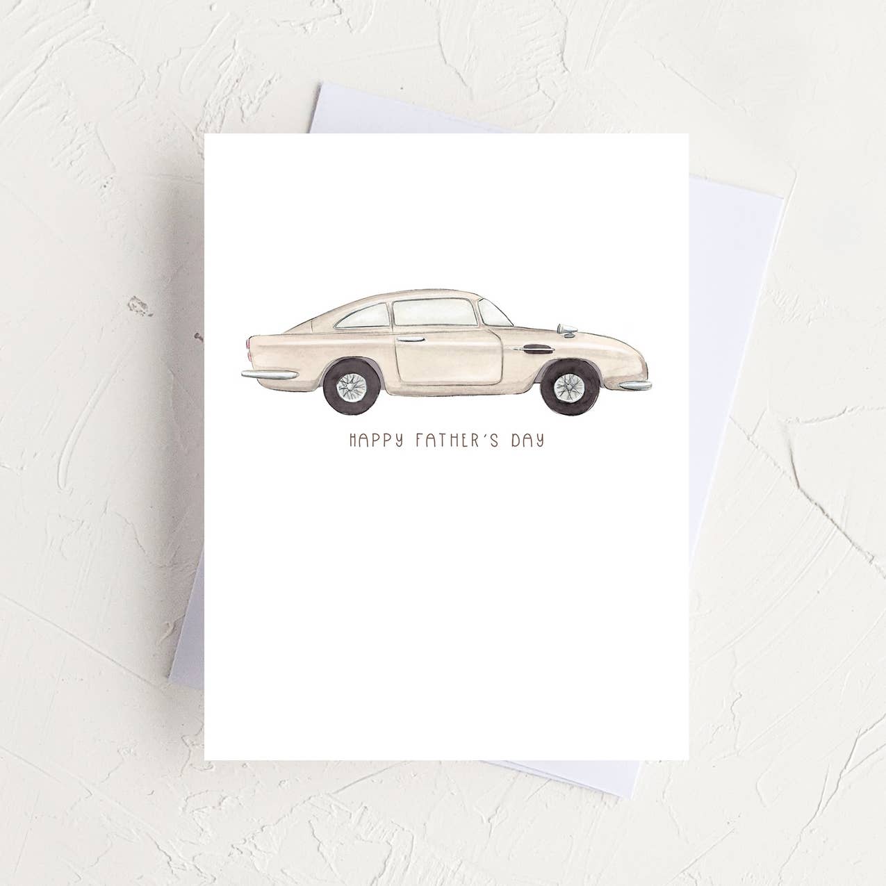 Almeida Illustrations - Vintage Aston Car - Father's Day Greeting Card