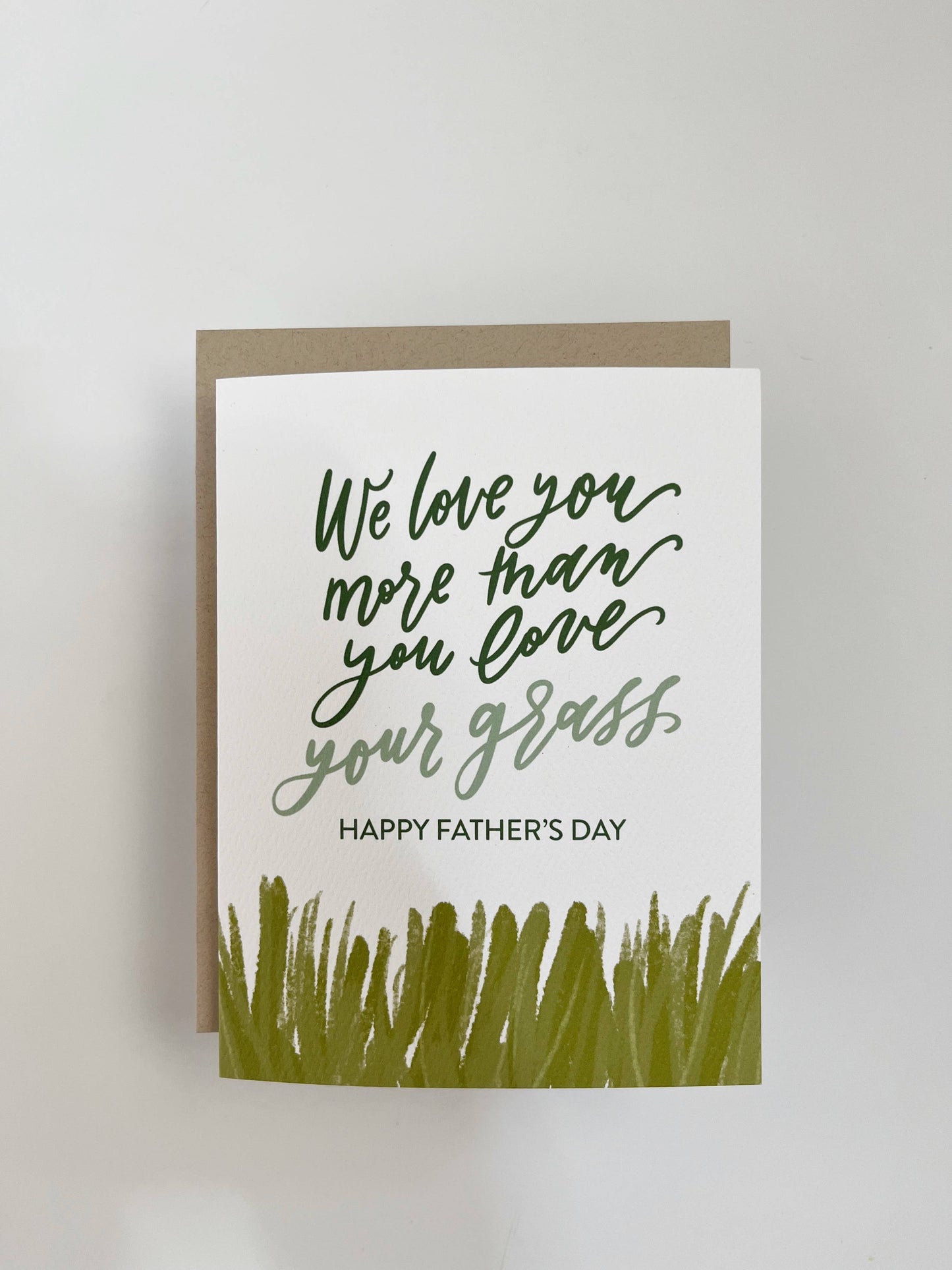 Prairie Letter Shop - Love Your Grass Father's Day Card | Greeting Card for Dads