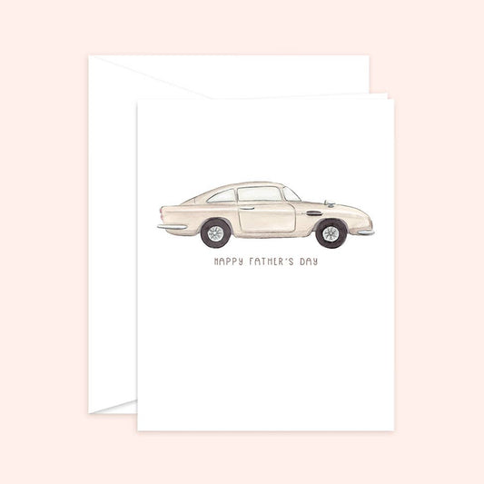 Almeida Illustrations - Vintage Aston Car - Father's Day Greeting Card