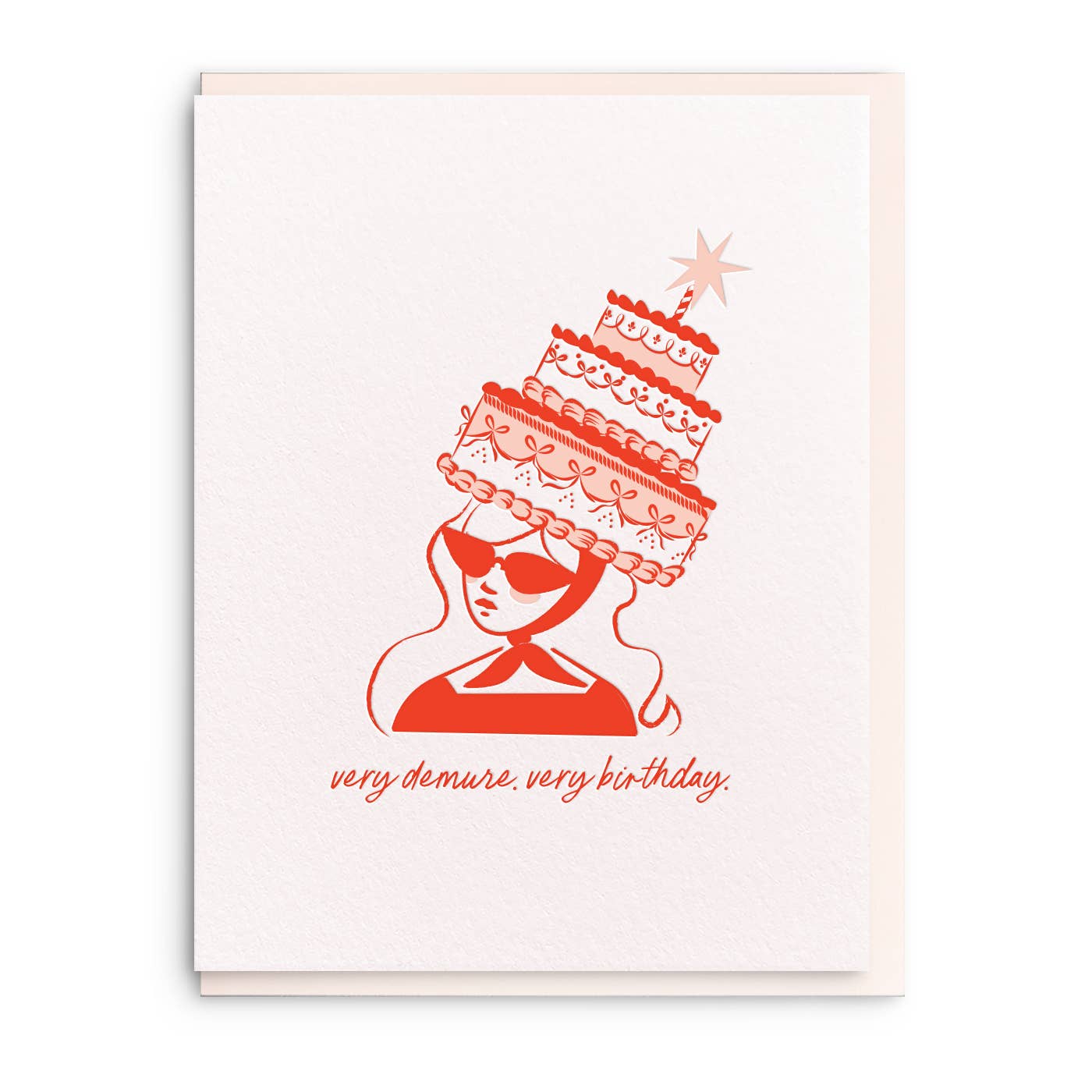 Dahlia Press - Very Demure Birthday - Letterpress Birthday Greeting Card
