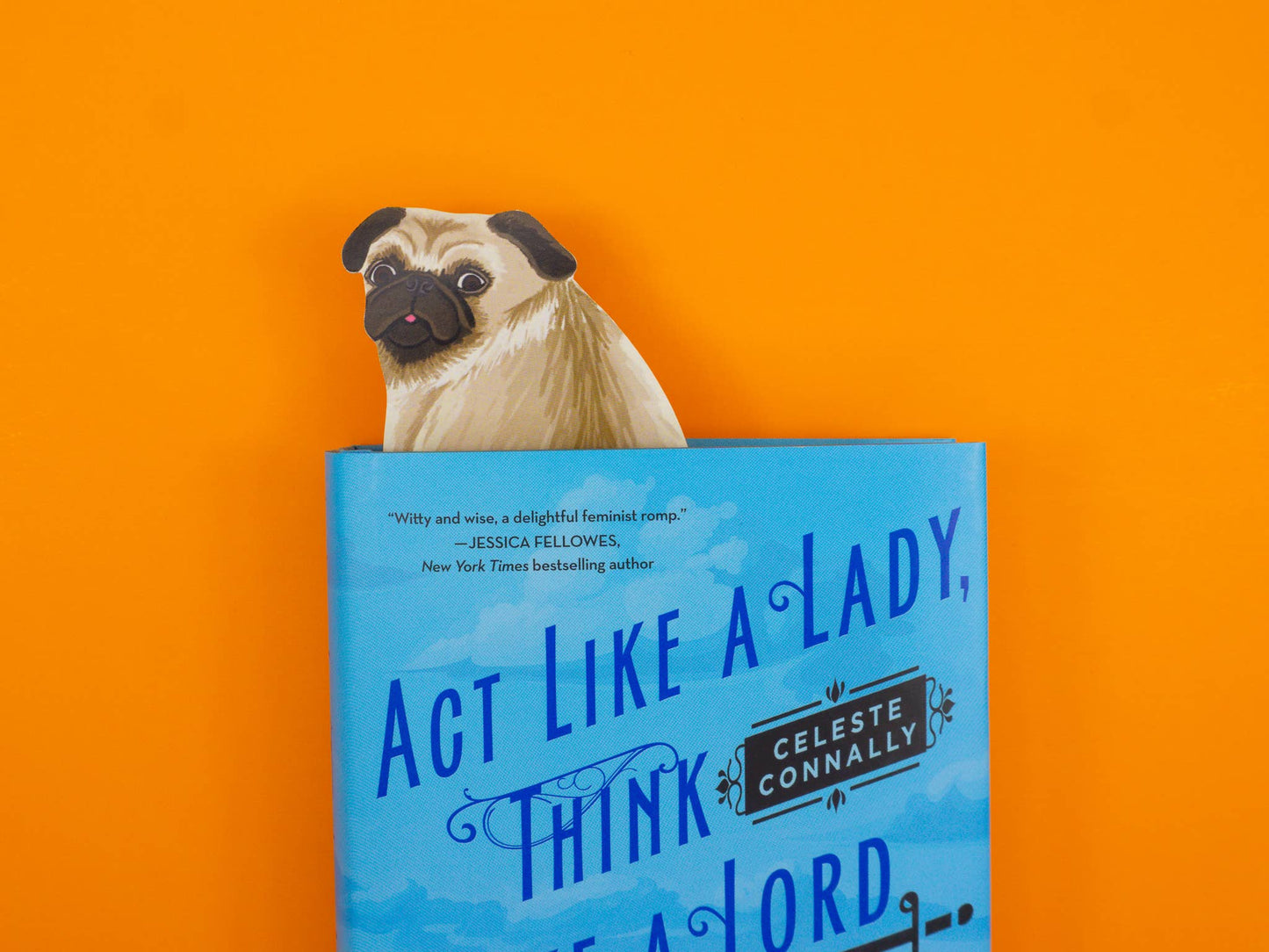 Grey Street Paper - Pug Dog Die-Cut Bookmark