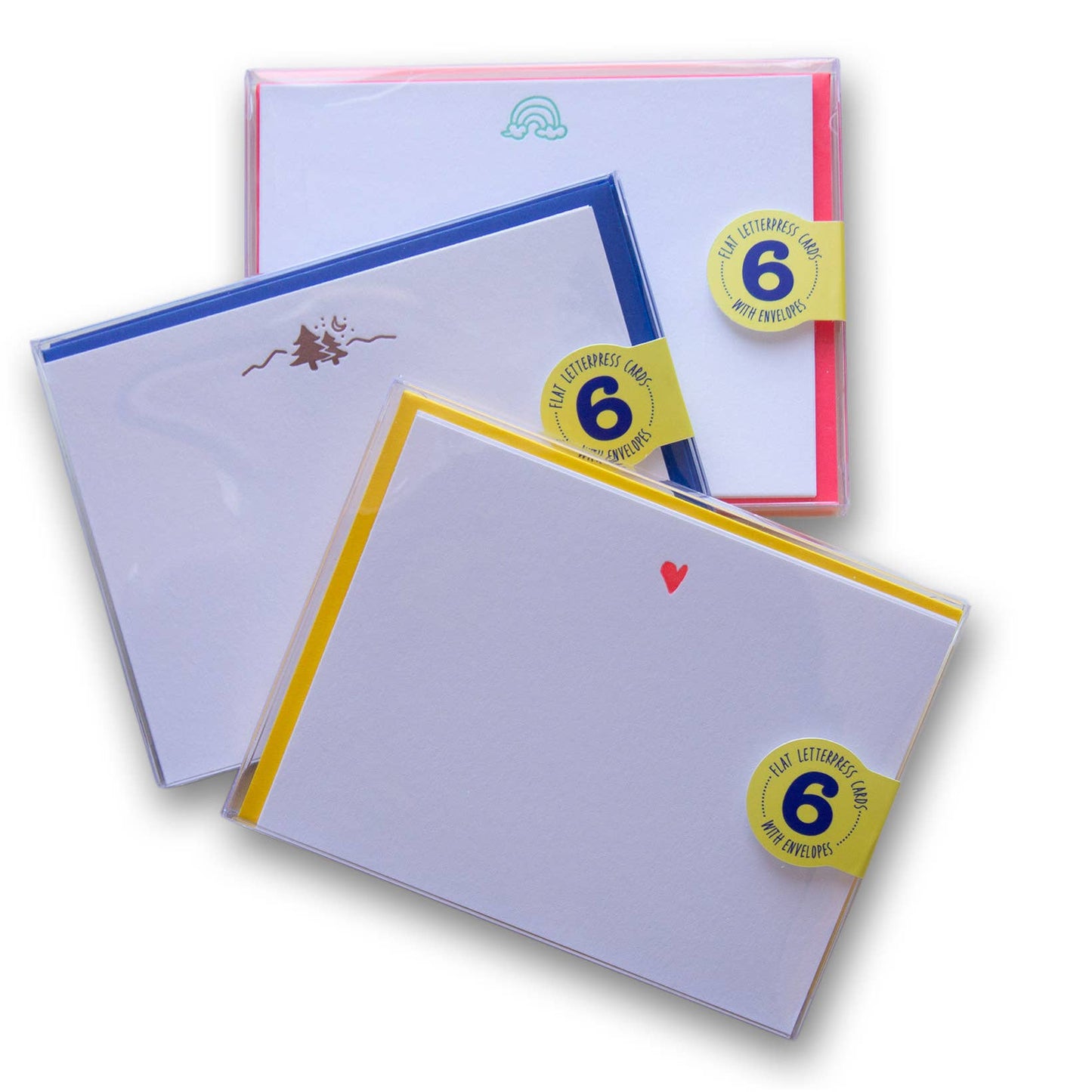 Neon Heart - Boxed Set of 6 Letterpress Cards