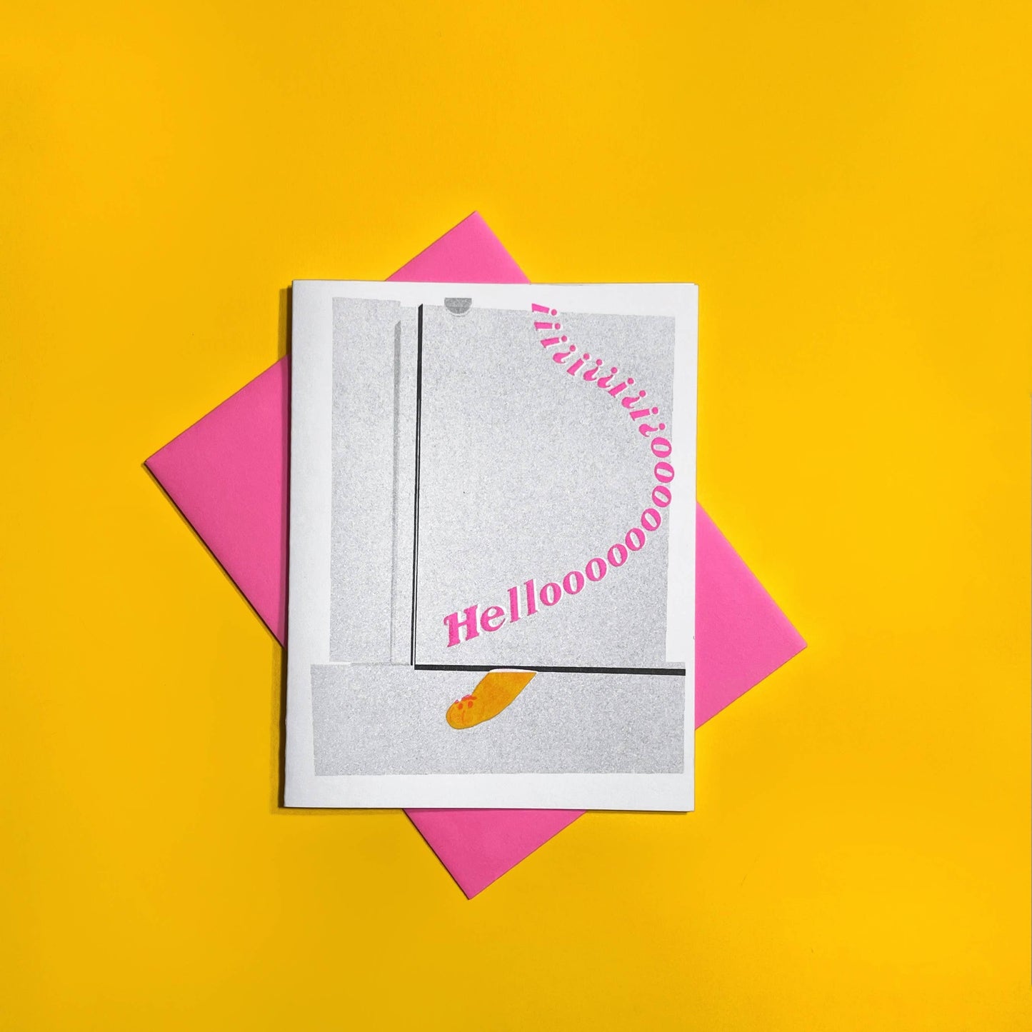 Pier Six Press - Cat Paw Intruder - Cute Risograph Greeting Card