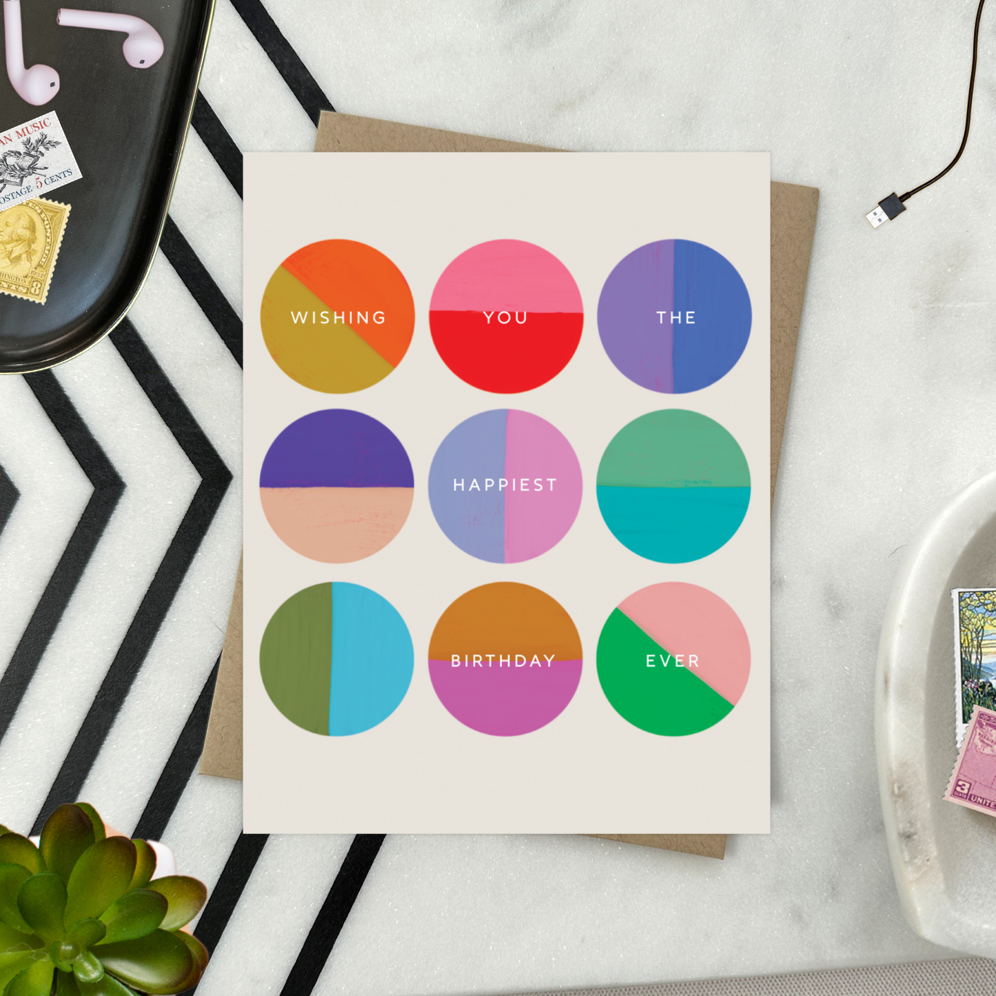 Barone and Co. - Happiest Birthday Circles Birthday Card