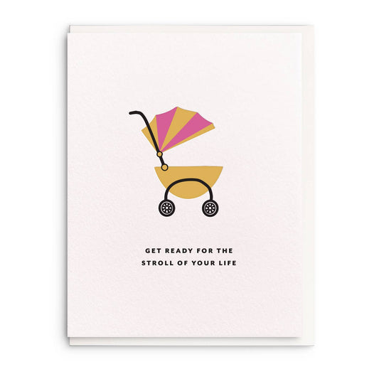 Dahlia Press - Stroll - Letterpress Baby Greeting Card