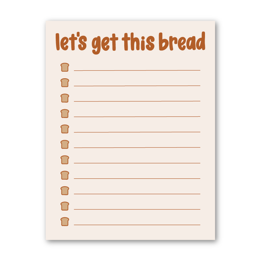 Kyn You Believe It - Let’s Get This Bread Notepad