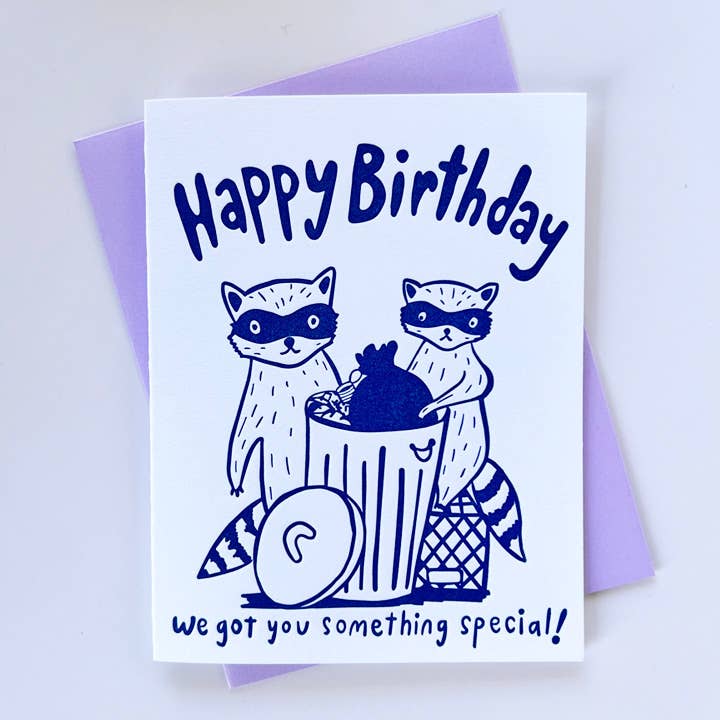 Birthday Raccoons - Greeting Card