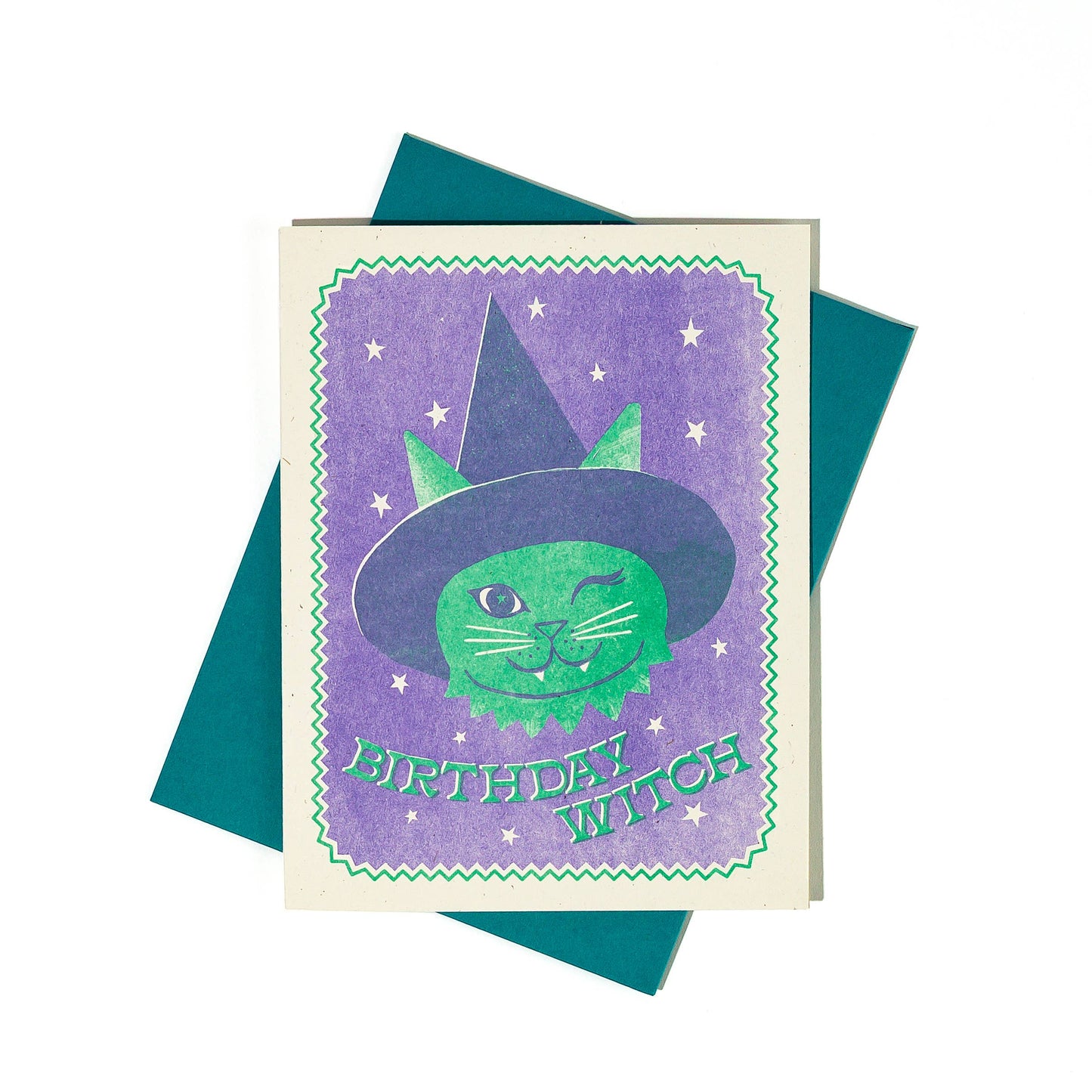 Bromstad Printing Co. - Birthday Witch - Risograph Card