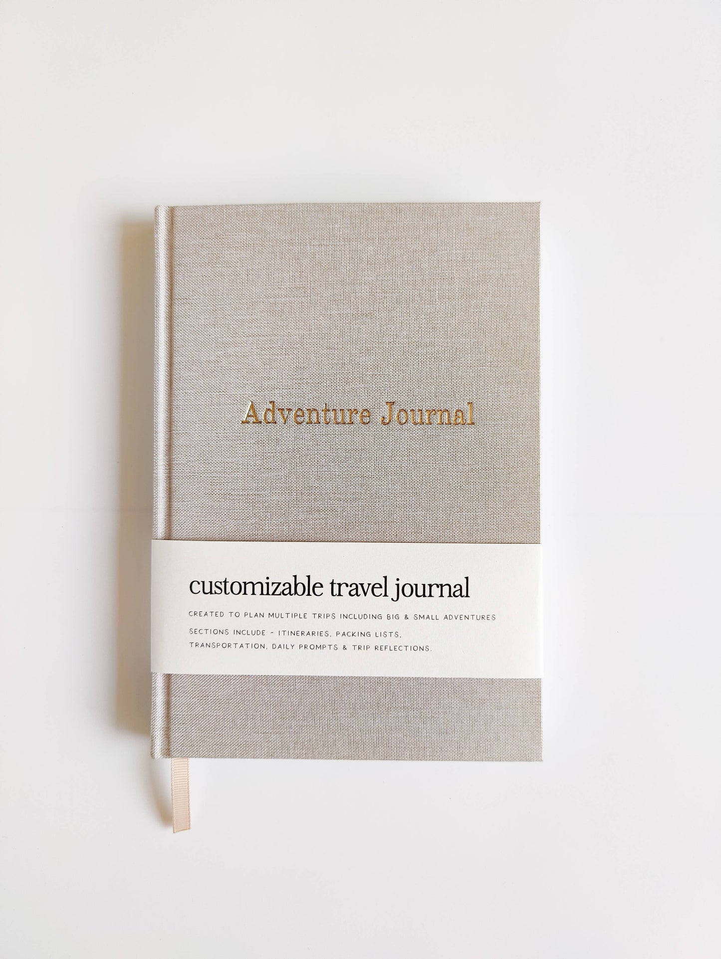 emmy+olly - Adventure Journal - Linen Customizable Travel Journal