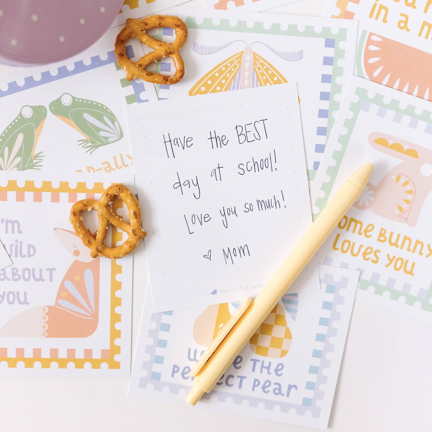 oh, little wren - Punny Notes Cards, a Set of 20 Lunchbox or Just Because Note