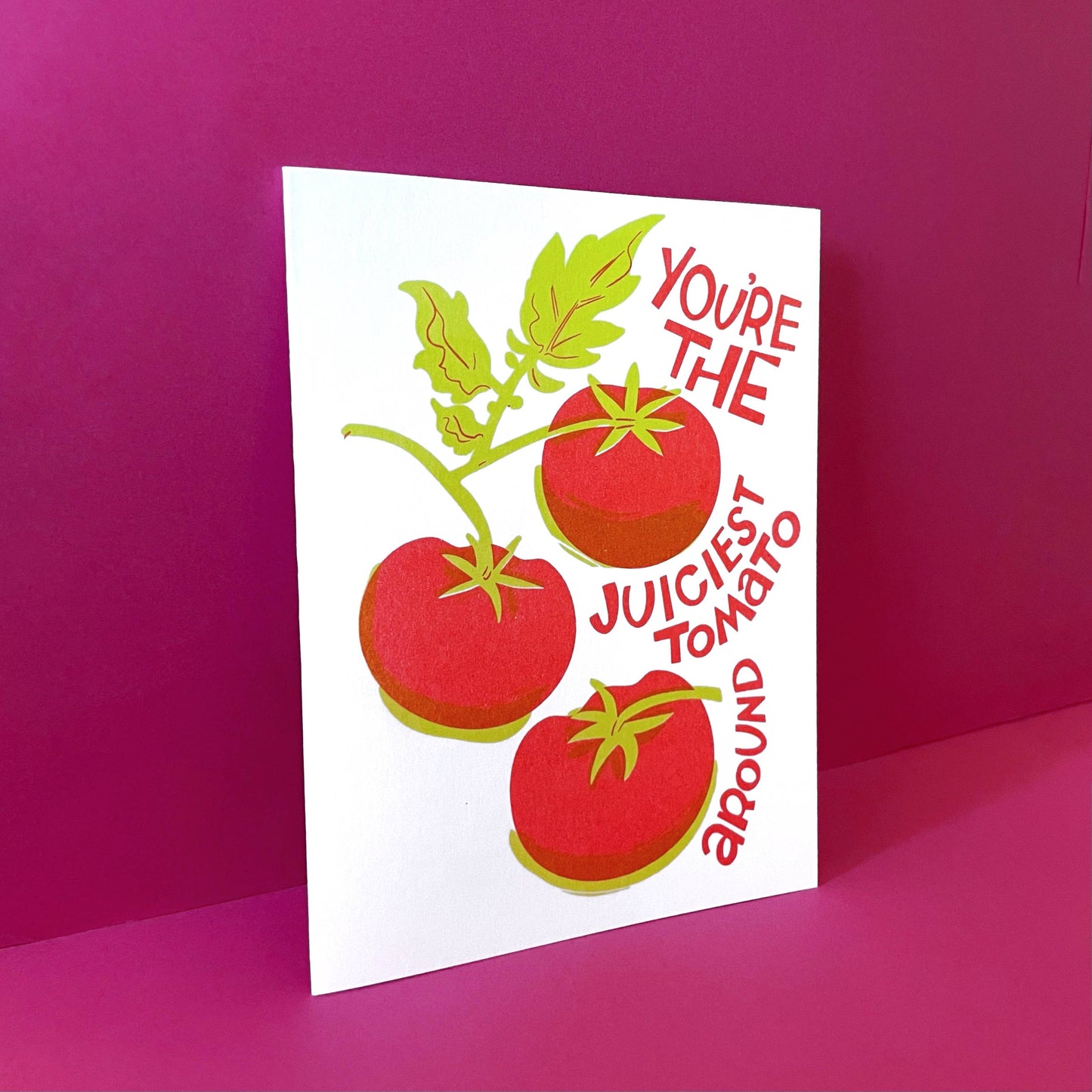 Pier Six Press - Juicy Tomato - Love Risograph Greeting Card