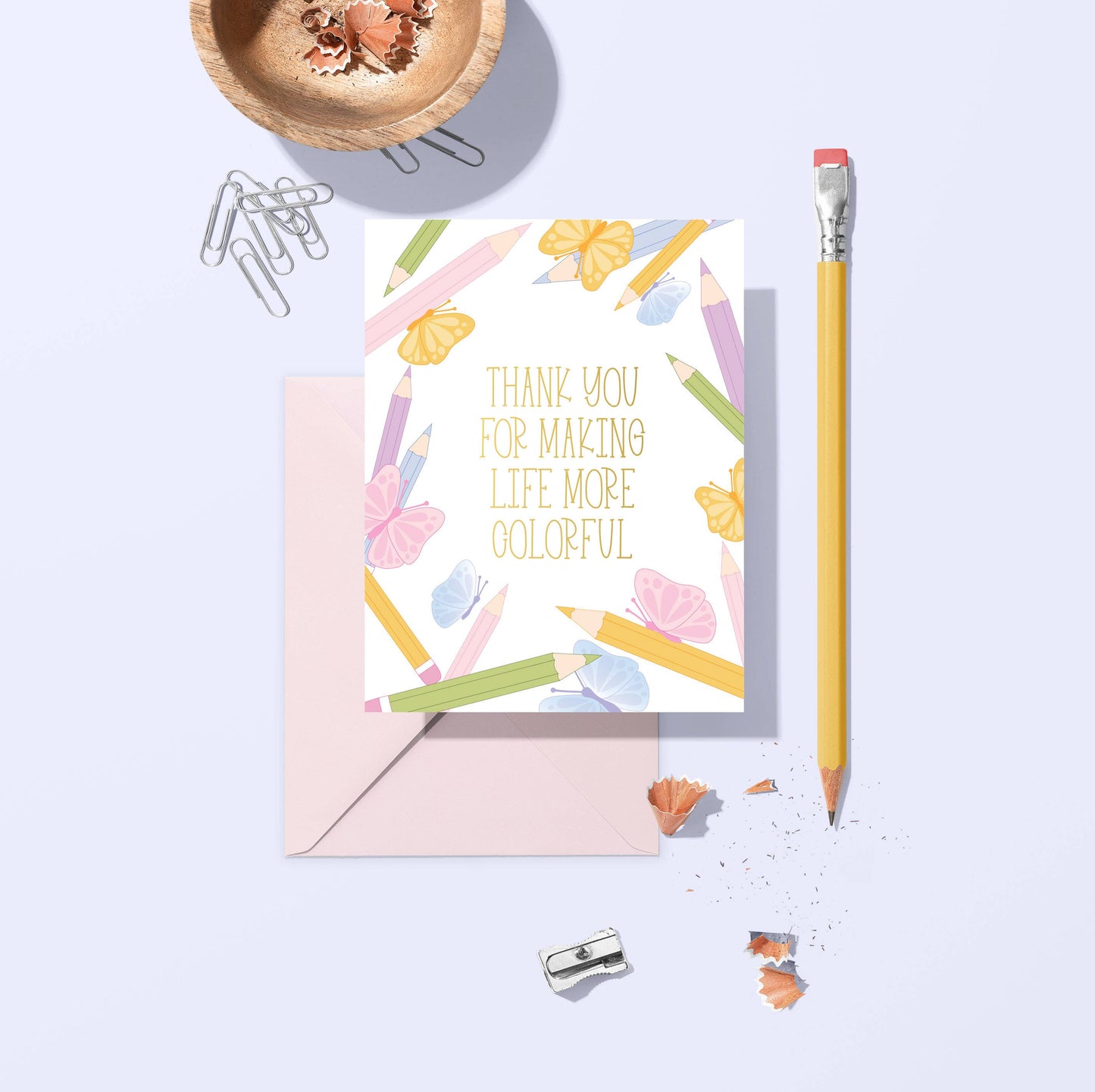 Sublime & Co. - Thank You For Making Life More Colorful Crayons Card