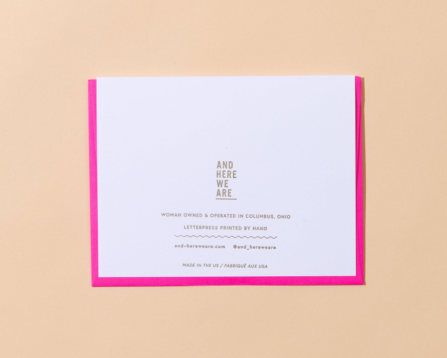 And Here We Are - Cheers, Jerks Letterpress Greeting Card - New Years