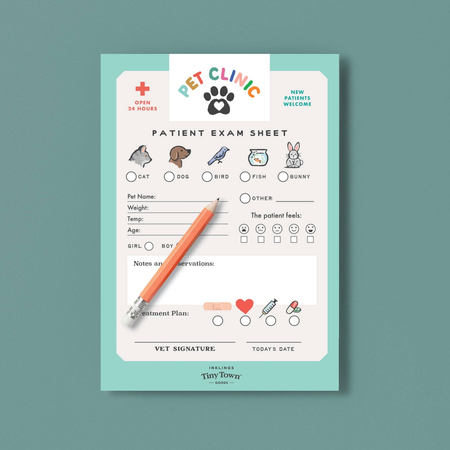 Inklings Paperie - Inklings Tiny Town™ Play Notepad - Pet Clinic