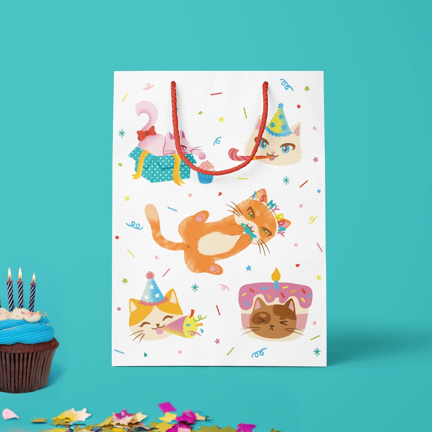 Pineapple Sundays Design Studio - B-Day Cats Gift Bag