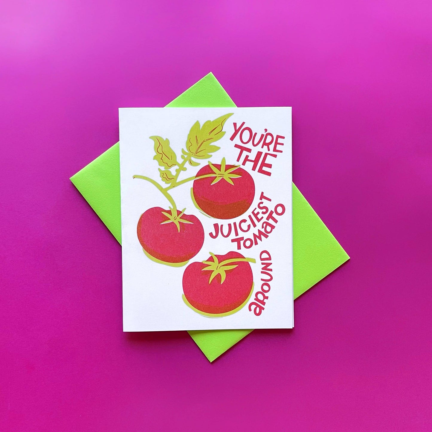 Pier Six Press - Juicy Tomato - Love Risograph Greeting Card