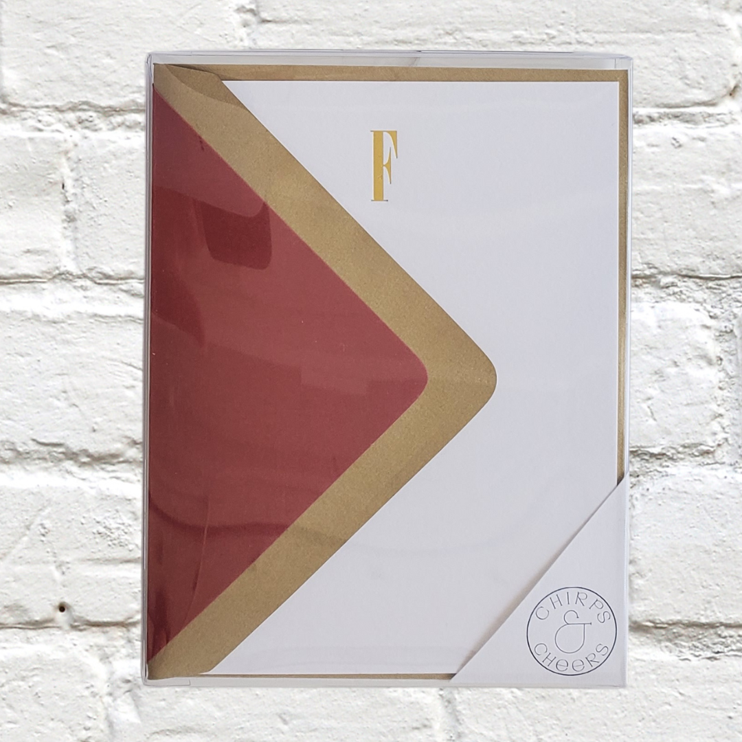 Marquee Initial Stationery Set