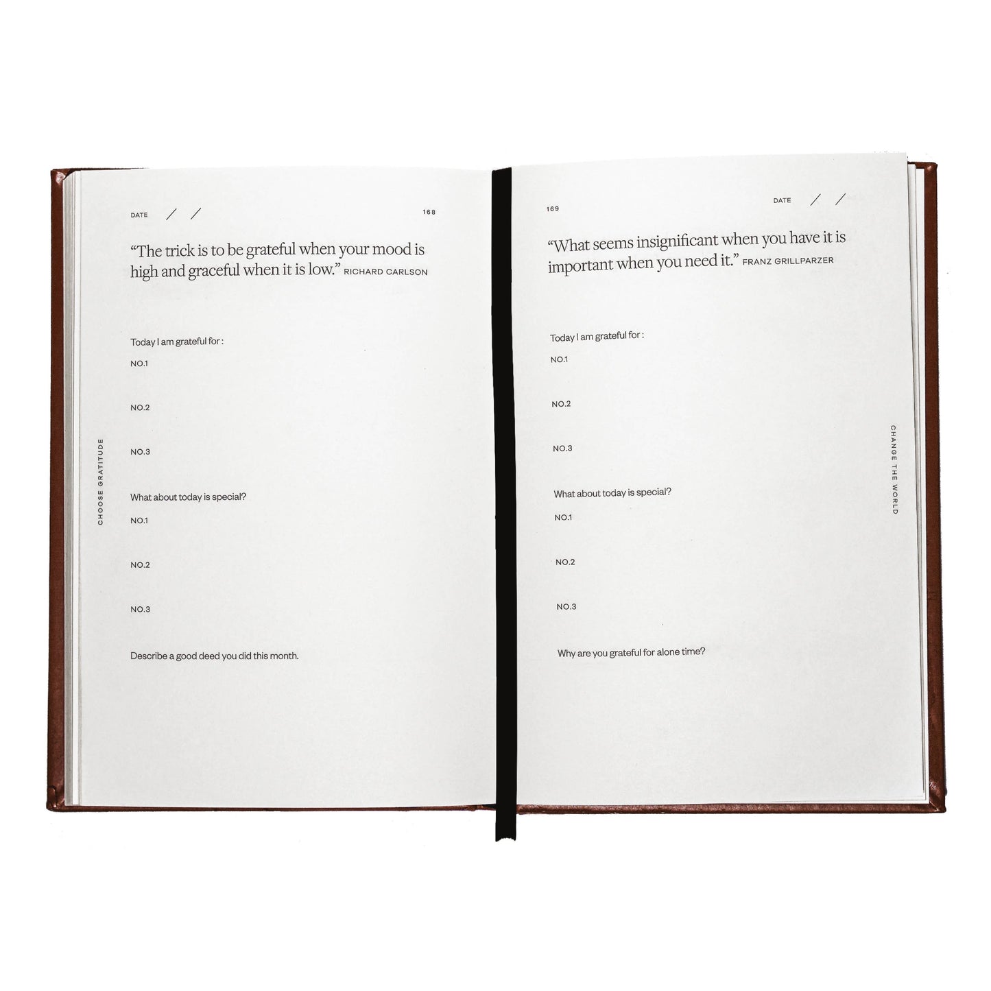 Gratitude Gifted - Choose Gratitude Change the World Gratitude Journal Sage