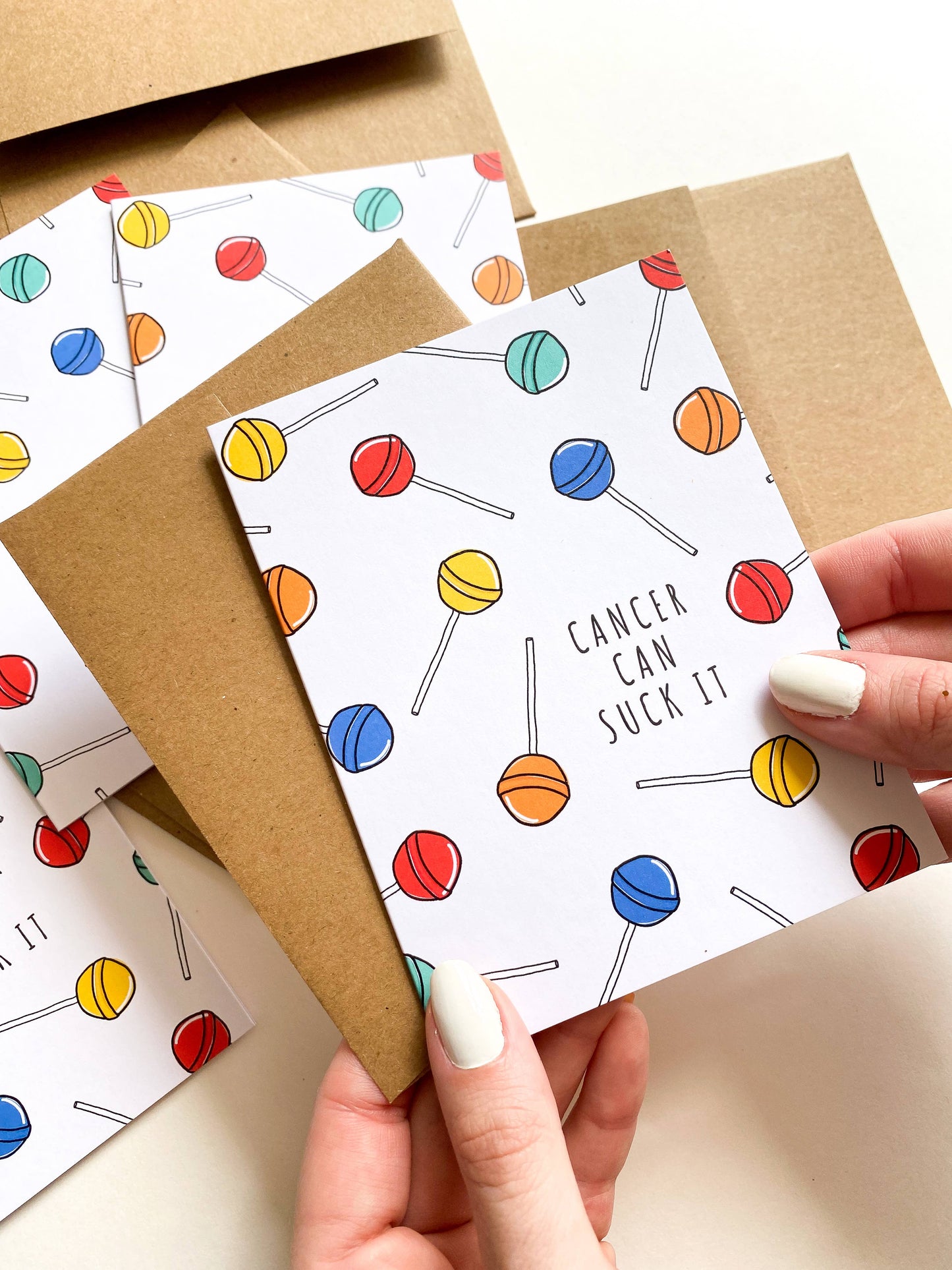 Five Dot Post - Cancer Can Suck It Get Well Cancer Card