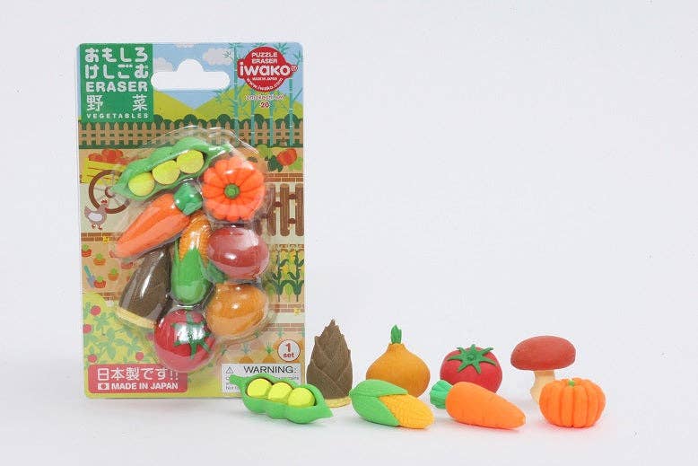 Iwako Vegetable Eraser Set