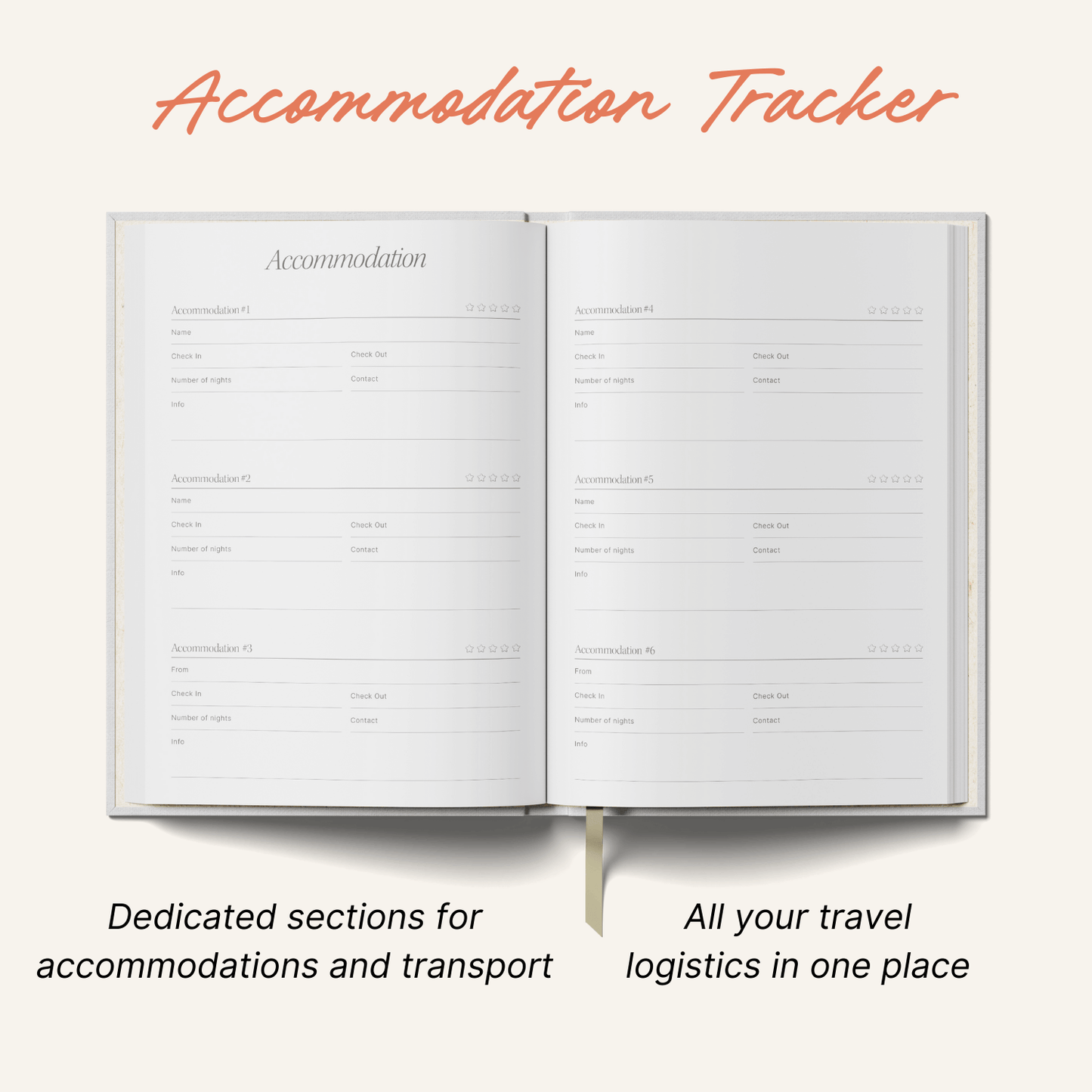 Yop & Tom USA - Travel Planner - A5 - Green Coral