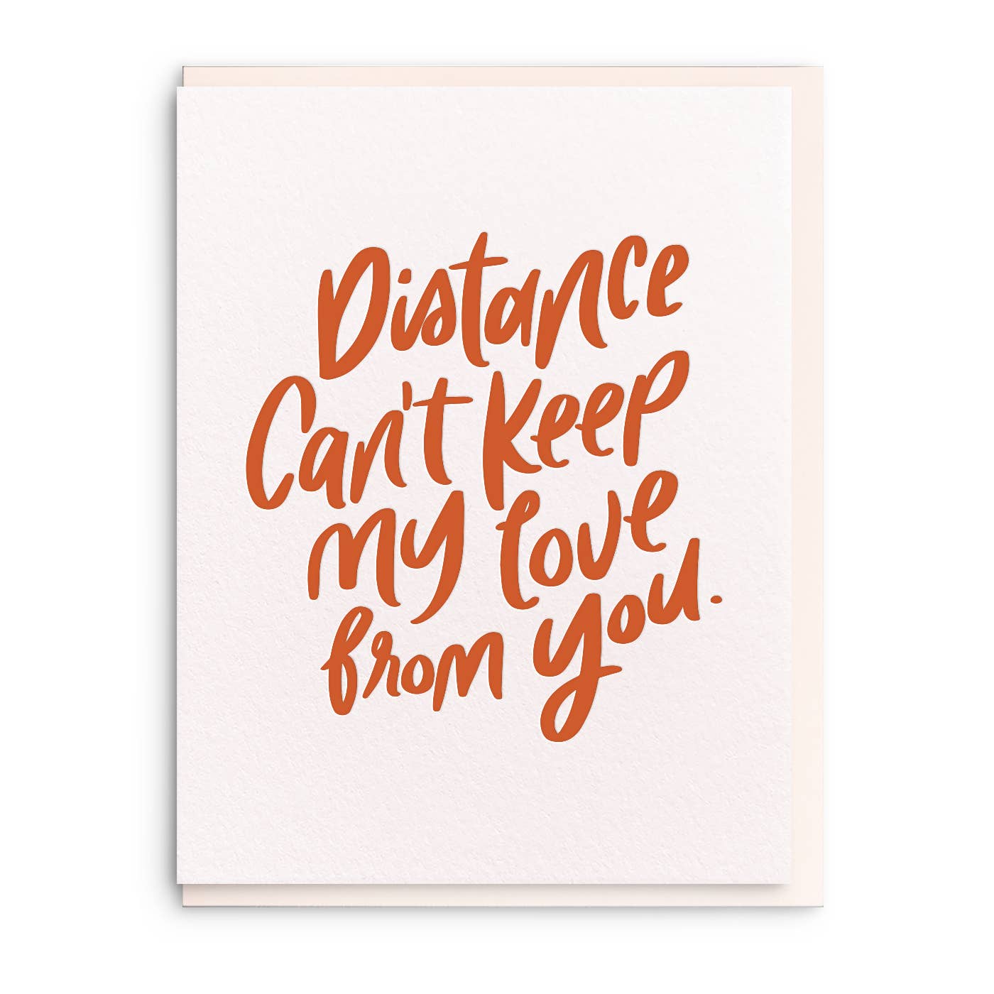 Dahlia Press - Distance -  Letterpress Greeting Goodbye Card