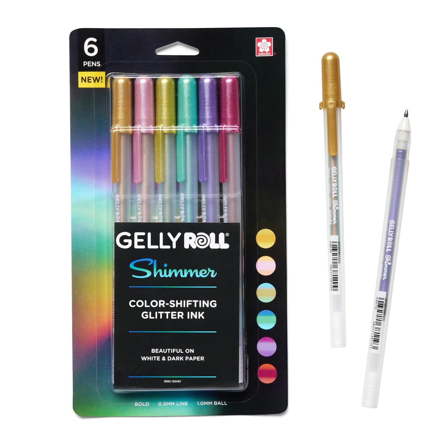 Capped Shimmer - Gelly Roll - Set of 6
