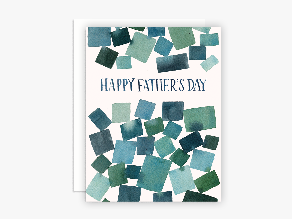 The Scribblist - Happy Father's Day Abstract Watercolor Greeting Card