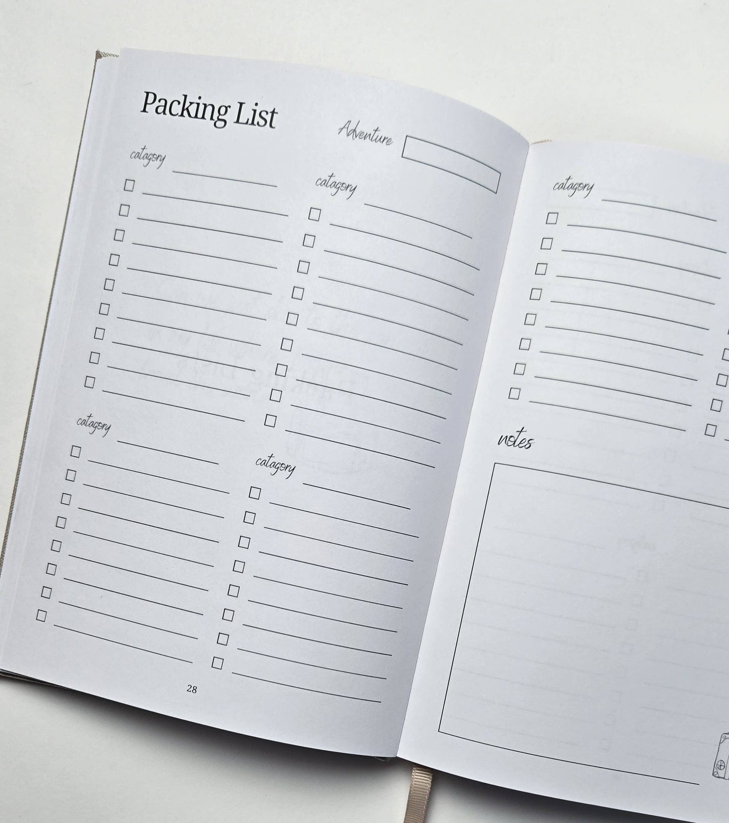 emmy+olly - Adventure Journal - Linen Customizable Travel Journal