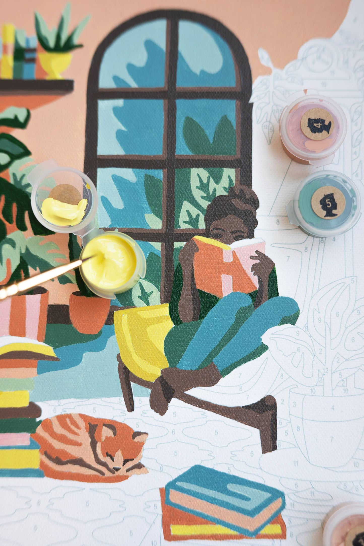 Elle Crée (She Creates) - A Novel Afternoon Paint-by-Number Kit