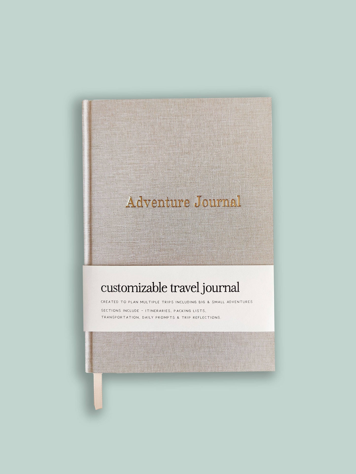 emmy+olly - Adventure Journal - Linen Customizable Travel Journal