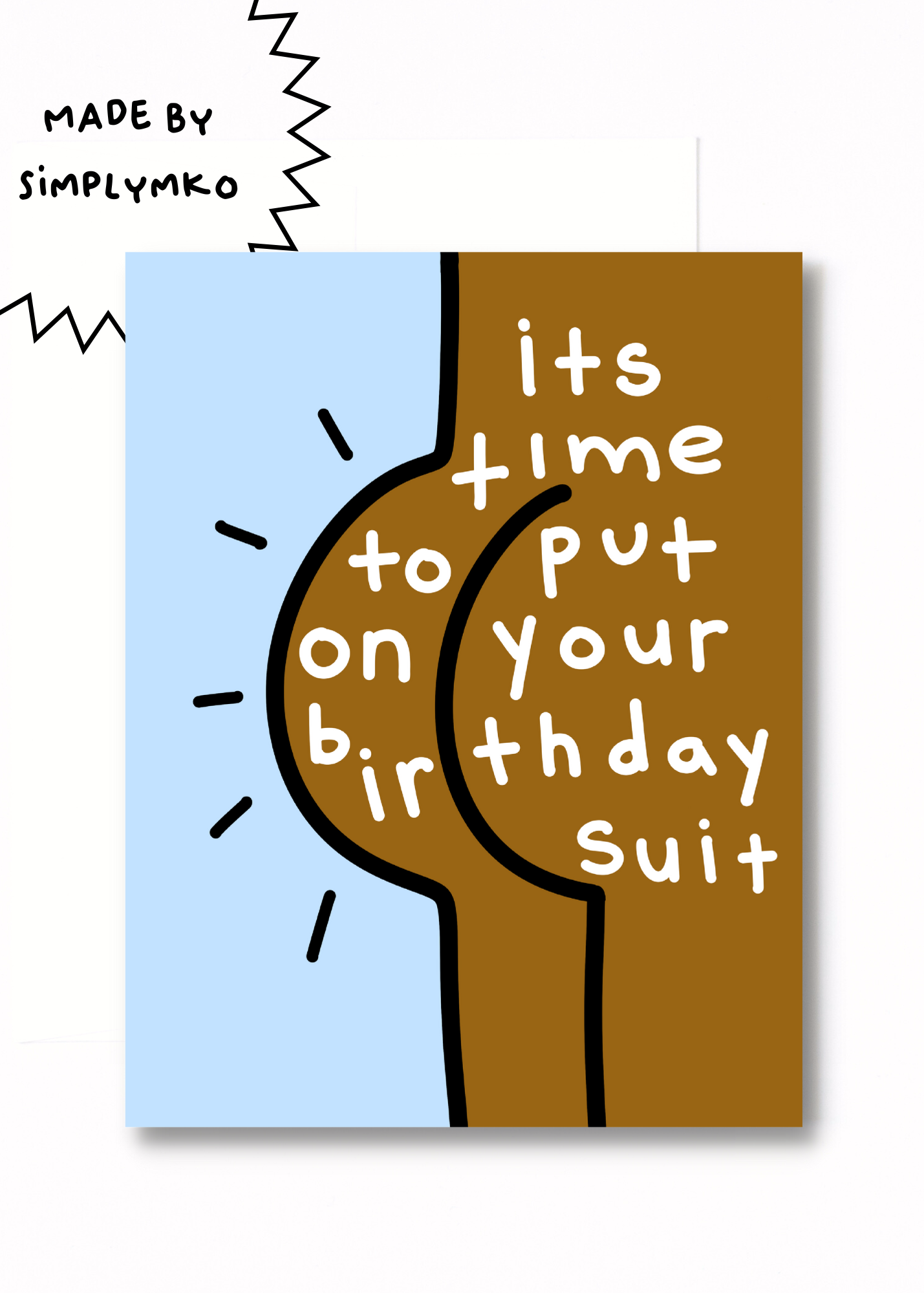 SimplyMKO - Birthday Suit Greeting Card