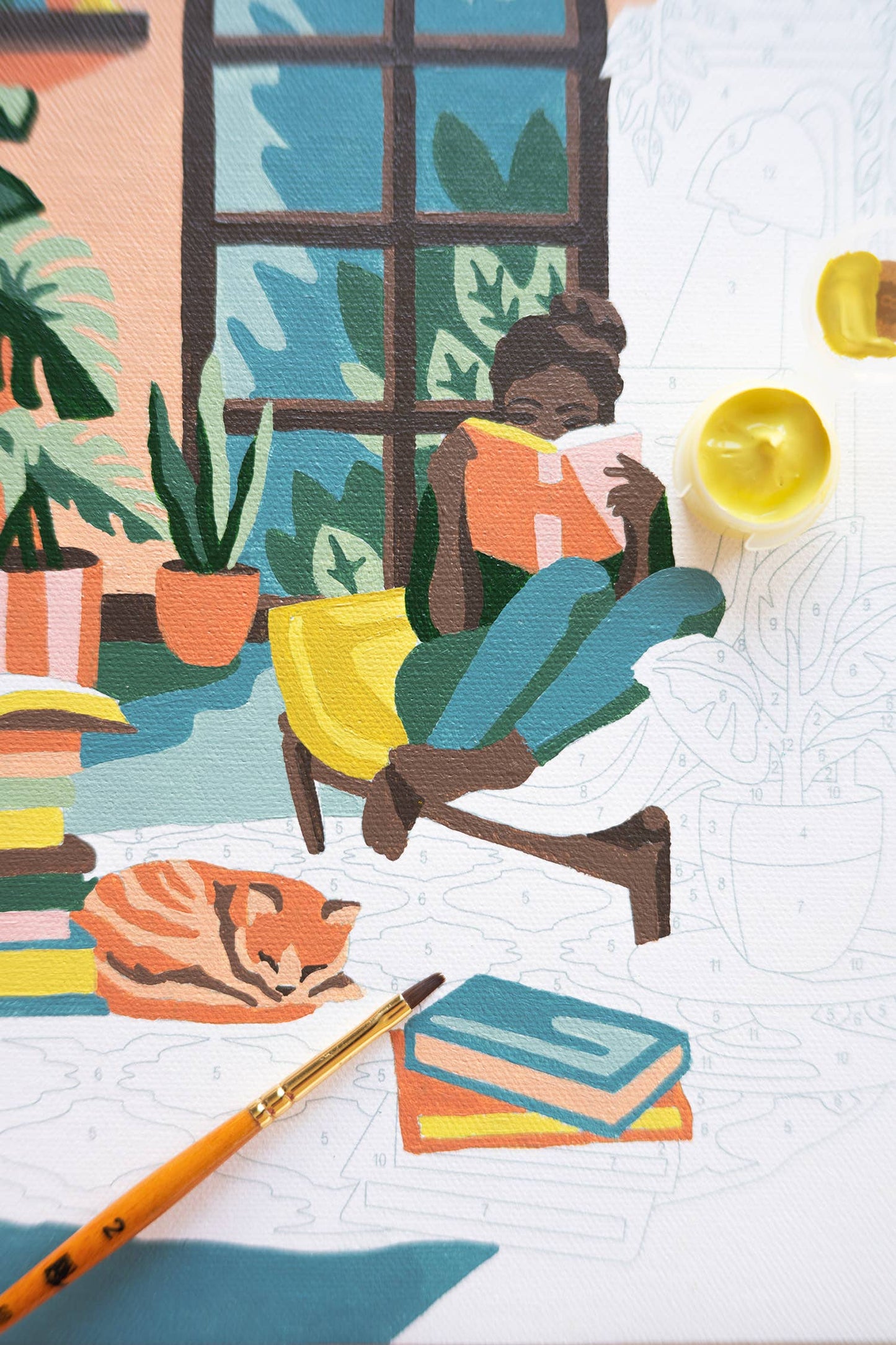 Elle Crée (She Creates) - A Novel Afternoon Paint-by-Number Kit