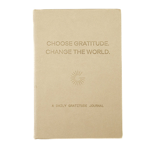 Gratitude Gifted - Choose Gratitude Change the World Gratitude Journal Beige