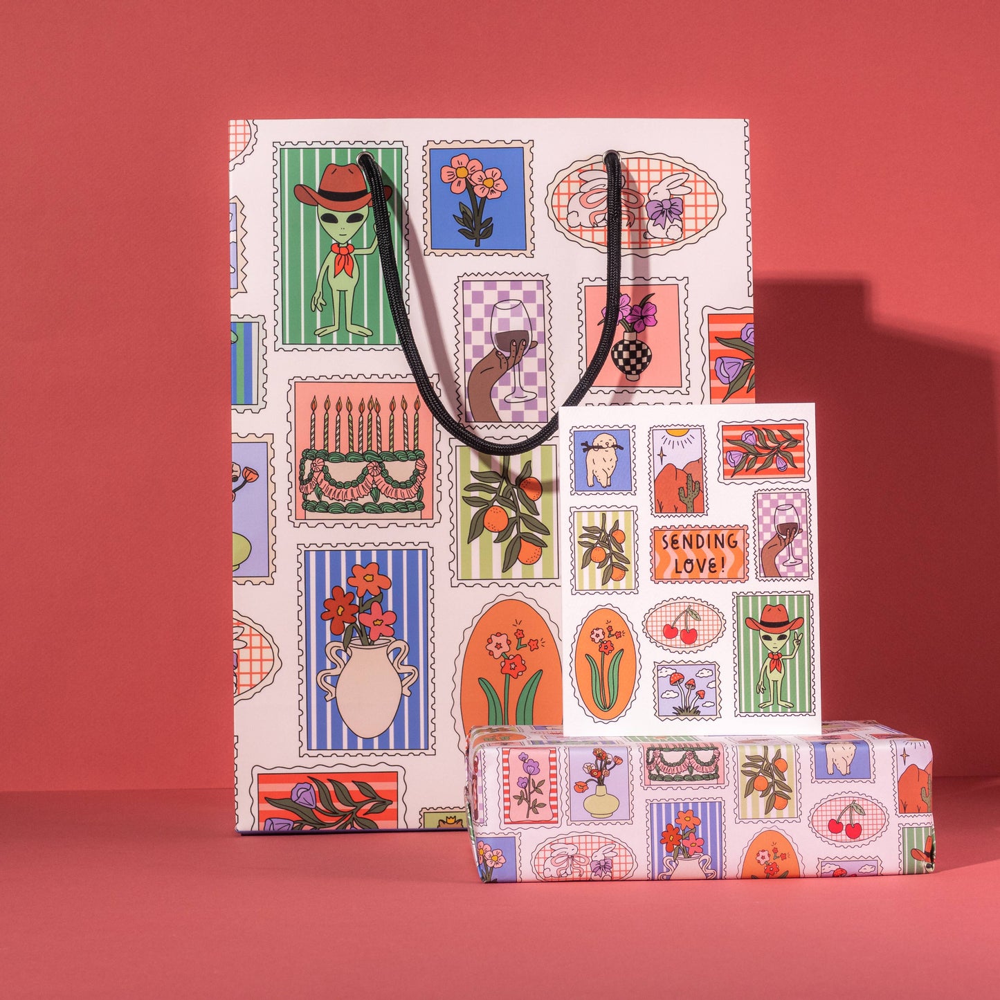 Illustrating Amy - Stamp Print Gift Bag