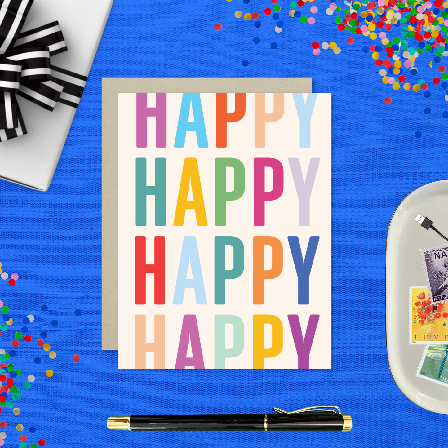 Barone and Co. - Happy Stacked Birthday Card
