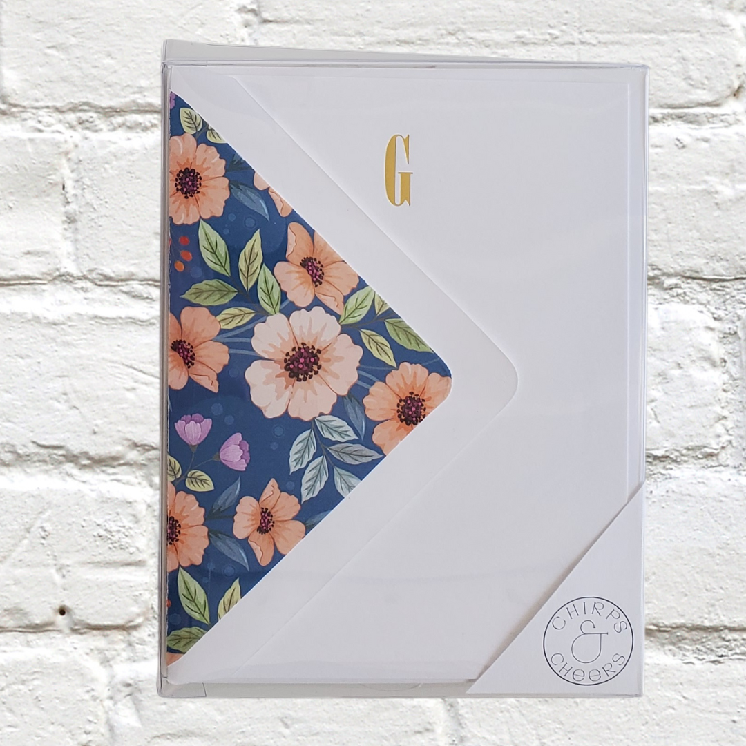 Marquee Initial Stationery Set