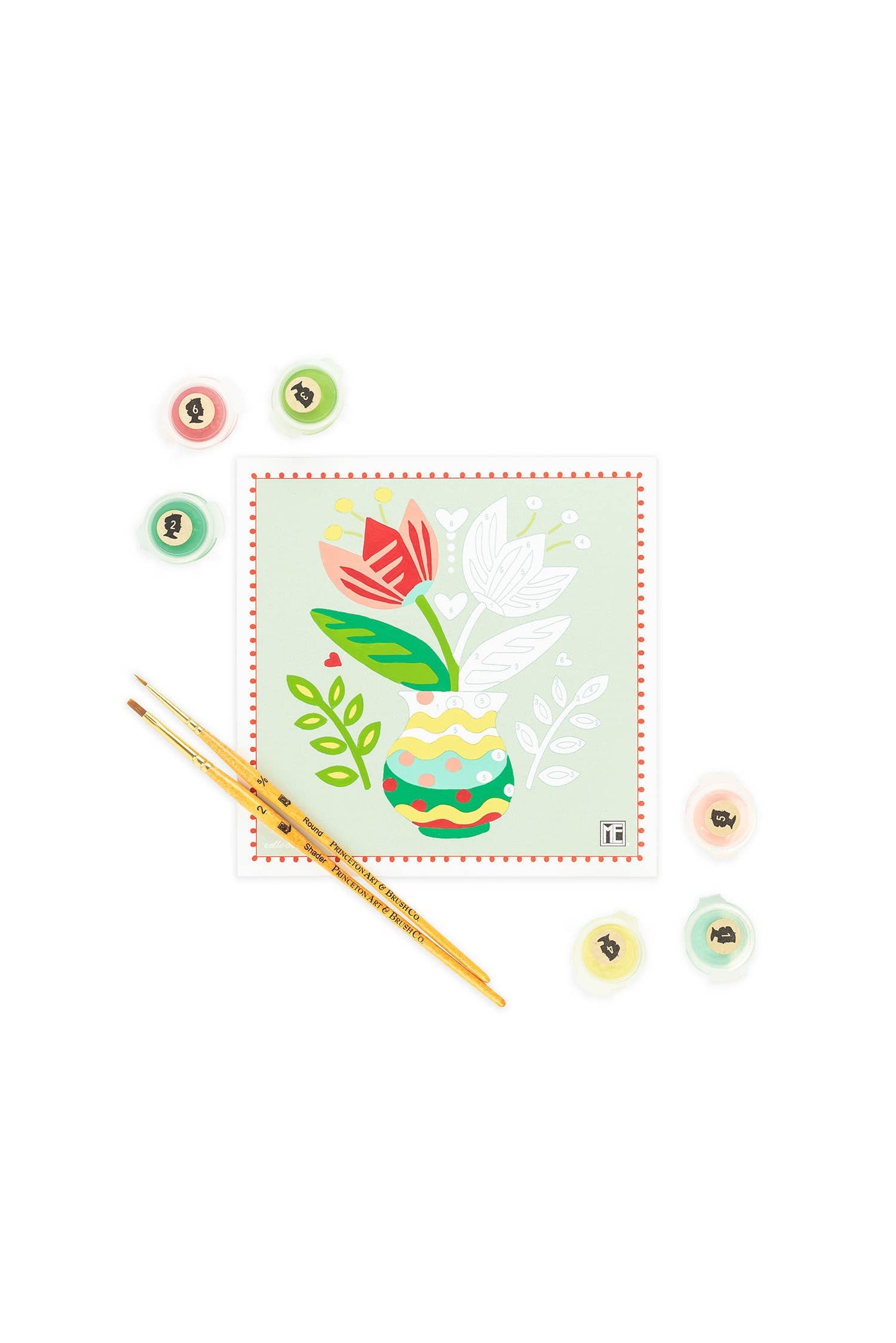 Elle Crée (She Creates) - Breit Buds Mary Engelbreit MINI Paint-by-Number Kit