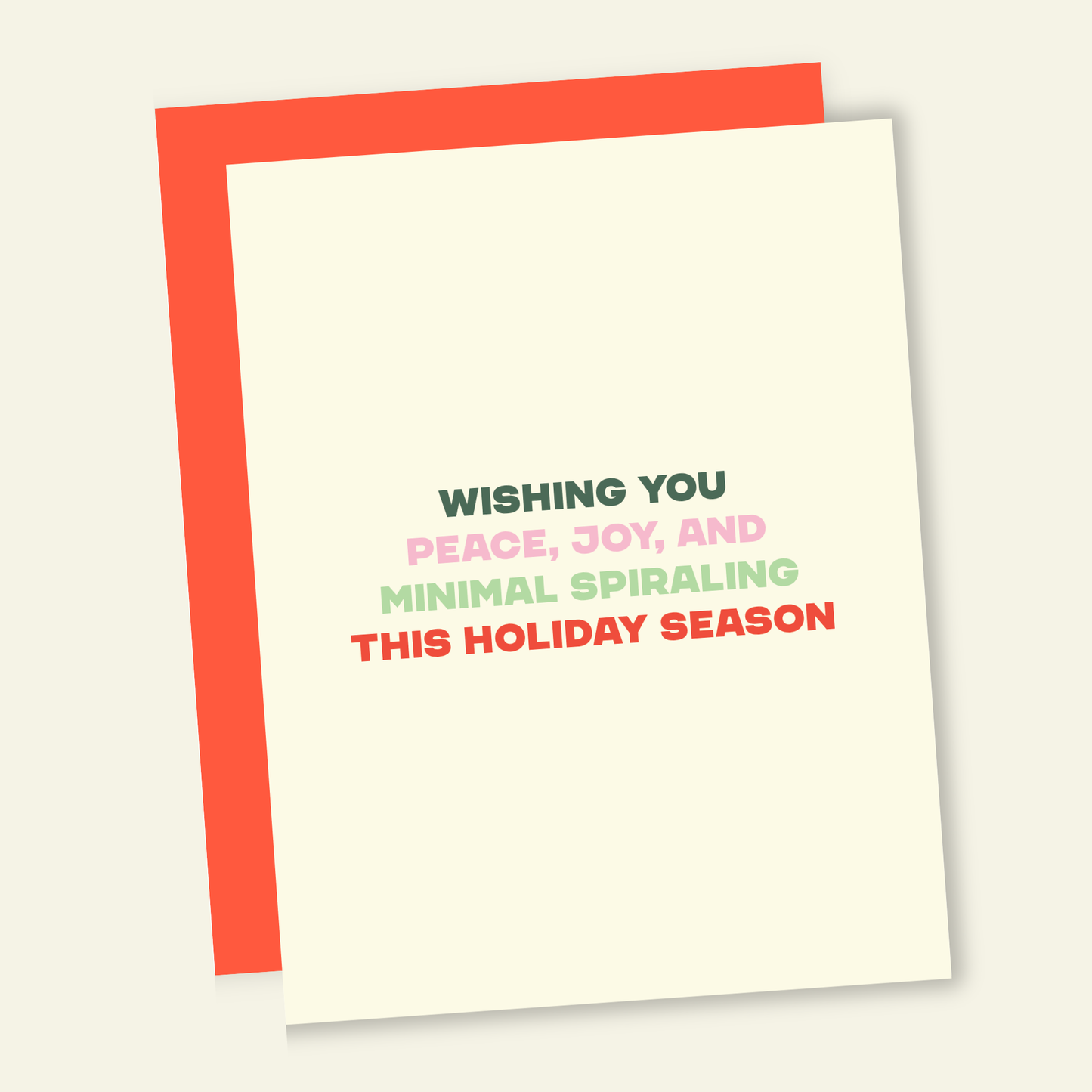 That’s So Andrew - Peace Joy & Minimal Spiraling | Funny Holiday & Christmas Greeting Card