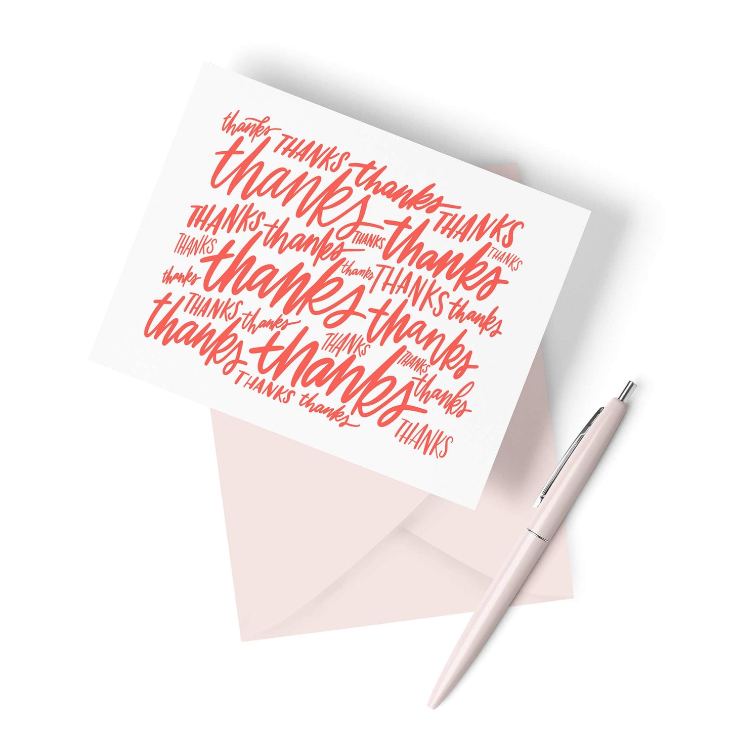 All the Thanks - Hand Lettered Letterpress Card