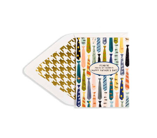 The First Snow - It's No Tie Happy Fathers Day Greeting Card