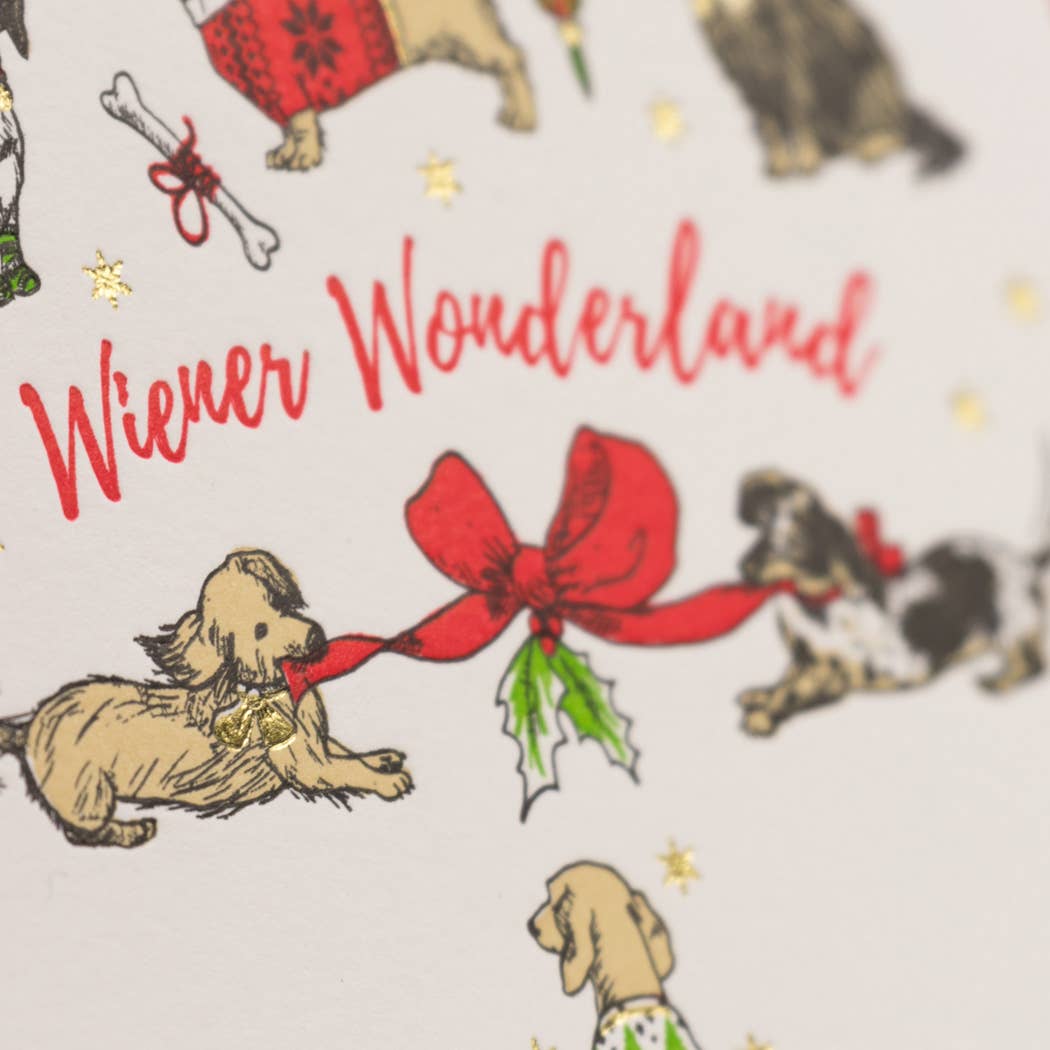 Porchlight Press Letterpress - Wiener Wonderland Card