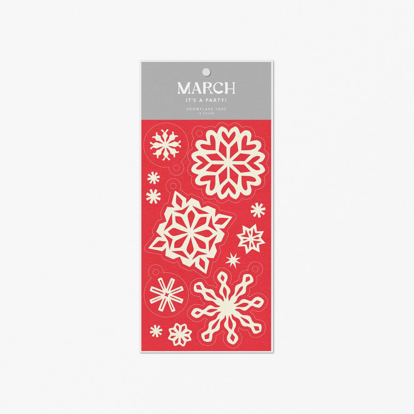 March Party Goods - Snowflake Holiday Gift Tags
