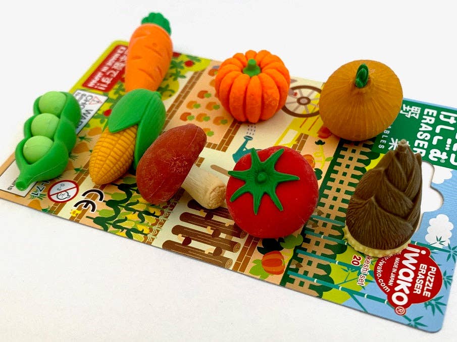 Iwako Vegetable Eraser Set