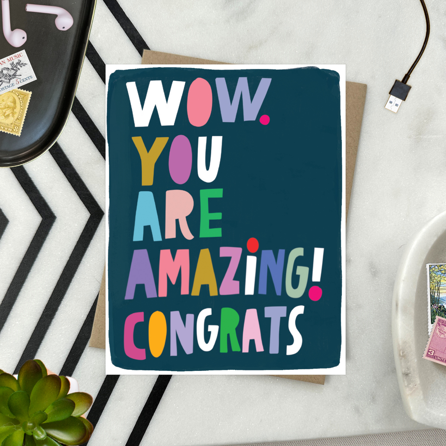 Barone and Co. - Wow Congrats Card