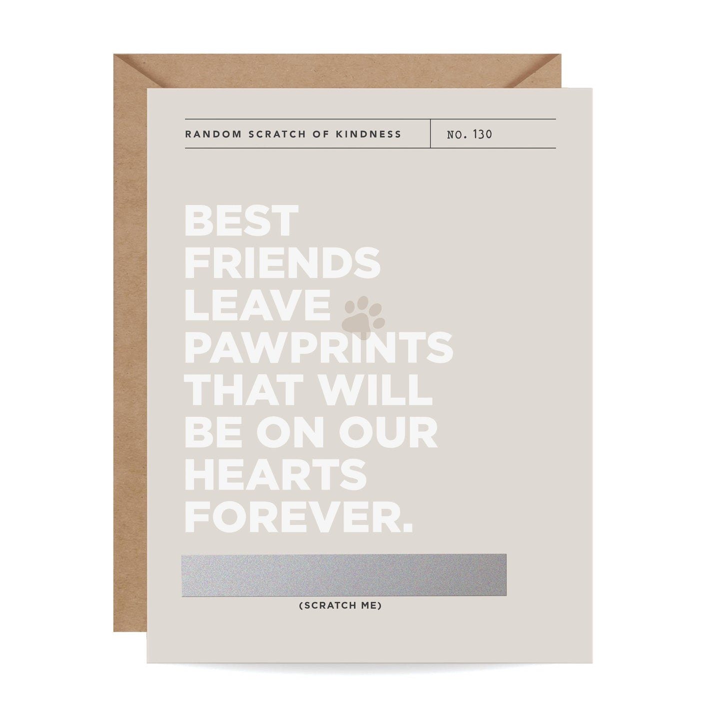 Inklings Paperie - Scratch-off Card - Pawprints - Pet Sympathy